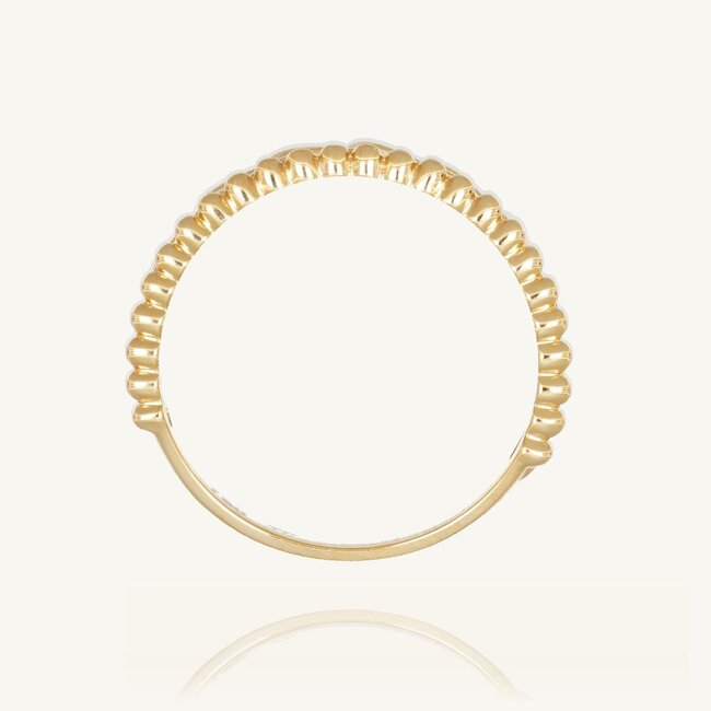 Luxe gouden Dubbele Kettingstijl Damesring