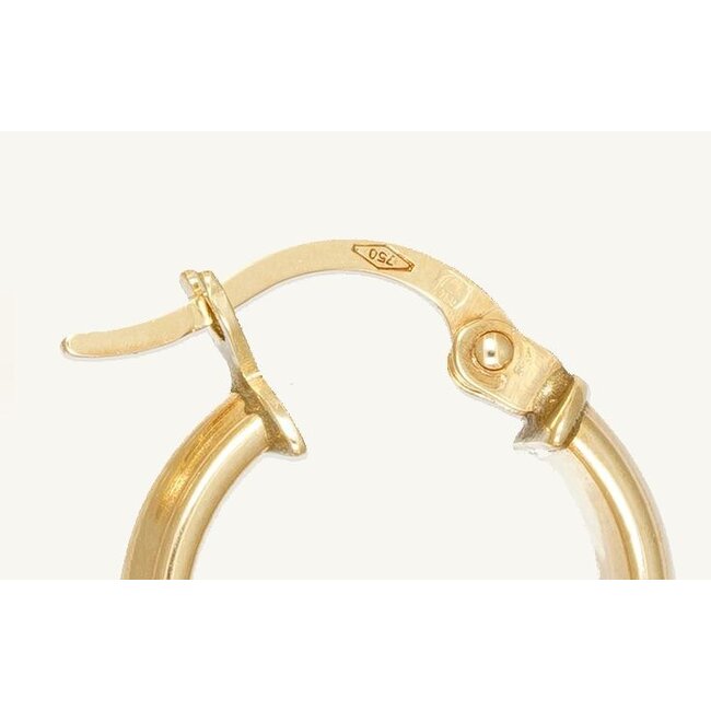 Elegante 18 Karaat Gouden Creolen Oorbellen Klassiek Design