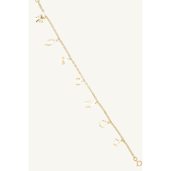 Elegante 18 Karaat Gouden Bedel Armband met Symbolen