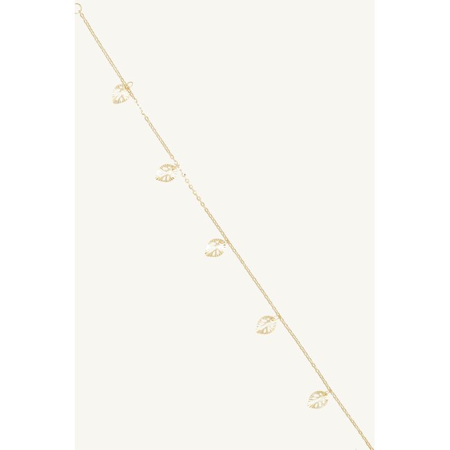 Elegante 18 Karaat Gouden Armband met Bladeren Design