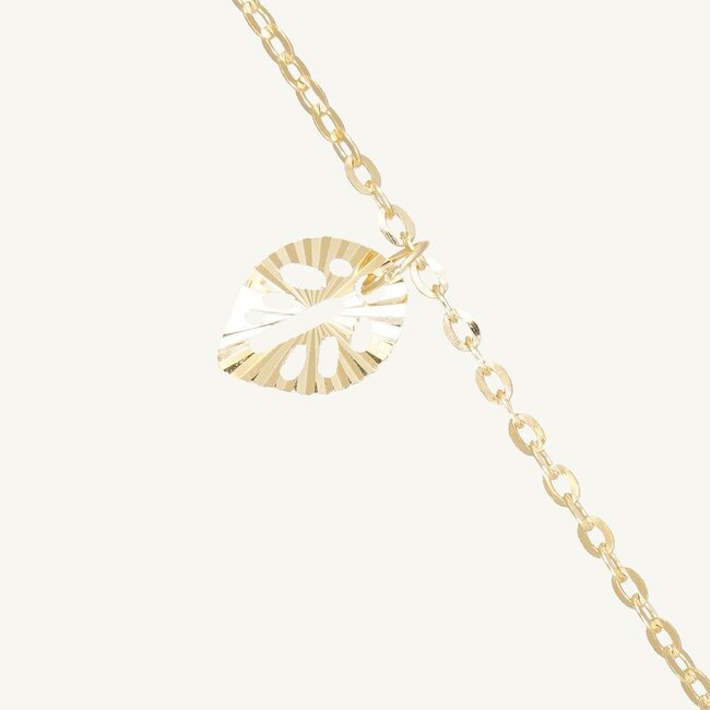 Elegante 18 Karaat Gouden Armband met Bladeren Design