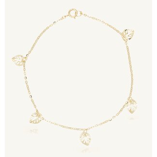 18 Karaat Gouden Bladeren Armband