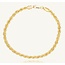 Elegante 18 Karaat Gouden Rope Armband Gedraaide Schakel