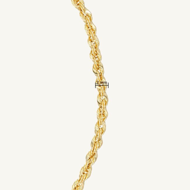 18 Karaat Gouden Rope Armband Dames