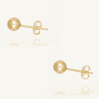 Gouden Bol Oorbellen