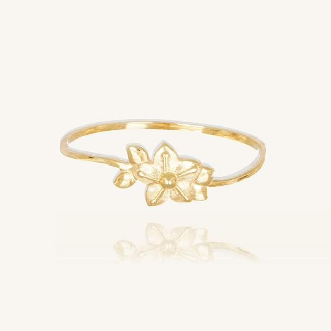 18 Karaat Gouden Bloem Ring