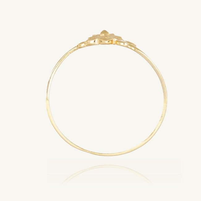 18 Karaat Gouden Bloem Ring