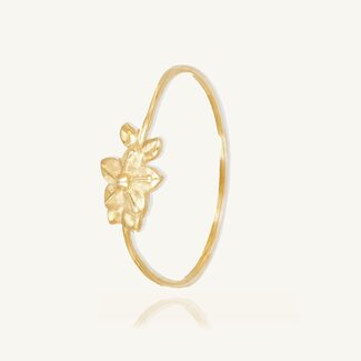 Gouden Bloemring Maat 17 3/4