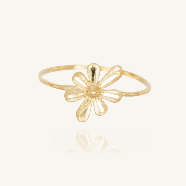 18 Karaat Gouden Bloem Ring