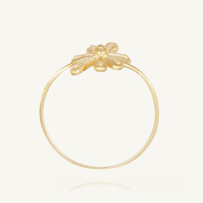 18 Karaat Gouden Bloem Ring