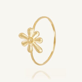 Gouden Bloem Ring