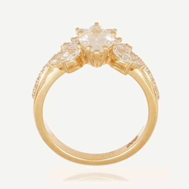 Luxe gouden ring met lab diamant 4.01 karaat