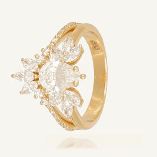 Gouden ring met lab diamant 4.01 ct