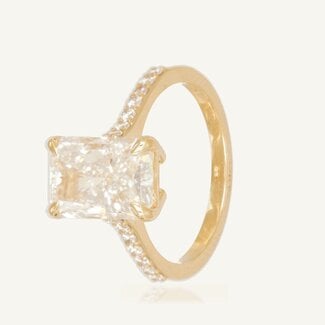 Gouden ring met lab diamant 1.02 ct