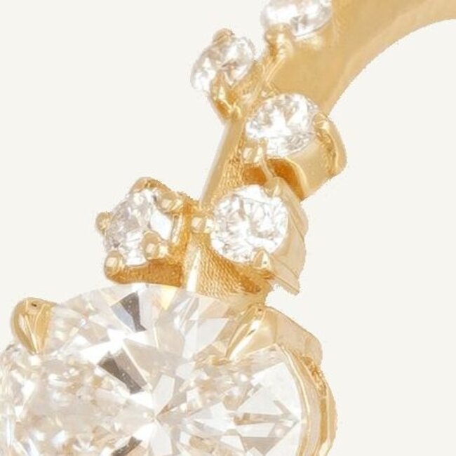 Elegante gouden ring met lab diamant 1.02 karaat