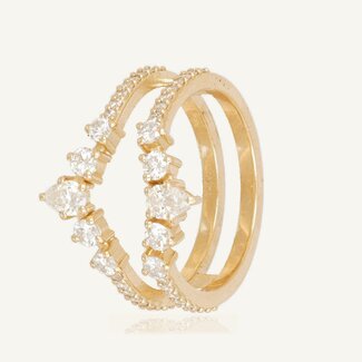 Gouden ring met lab diamant 0.58 ct