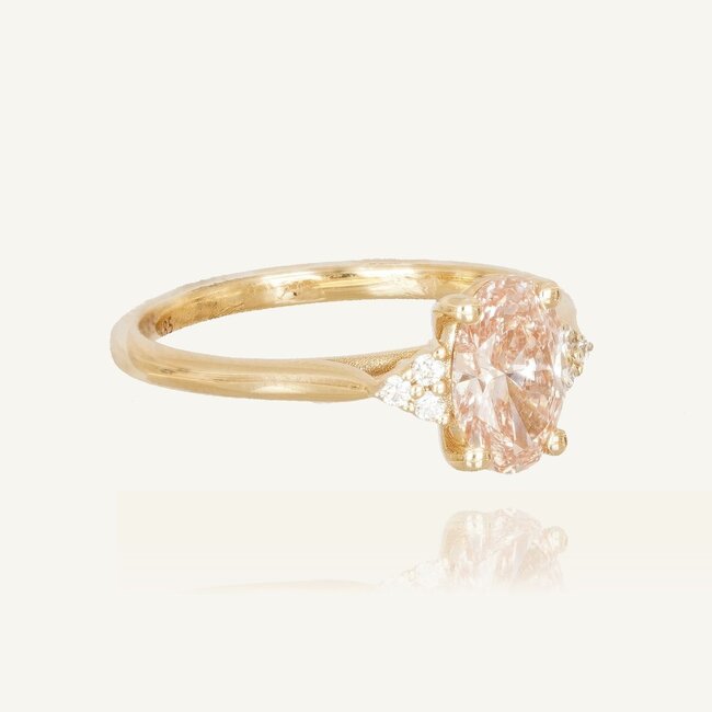 Luxe diamanten ring met ovale 1.03 karaat diamant