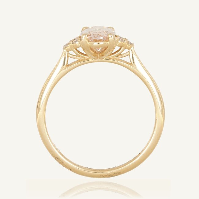 Luxe diamanten ring met ovale 1.03 karaat diamant