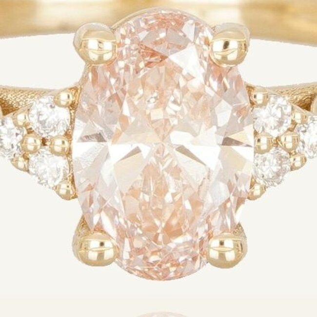 Luxe diamanten ring met ovale 1.03 karaat diamant