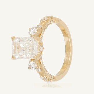 Diamanten ring 3.81 ct radiant