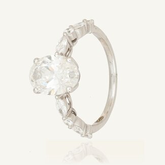 Diamanten ring 2.90 ct ovaal
