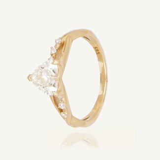 Hartvorm diamanten ring 1.09 ct