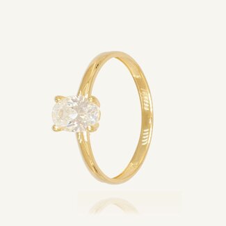 Solitaire Ovalen Ring