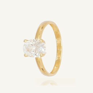 Ovalen Solitaire Ring