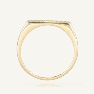 Elegante Gouden Ring met Zirkonia Rij