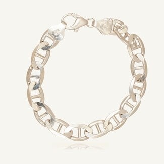 Brede Zilveren Mariner Armband