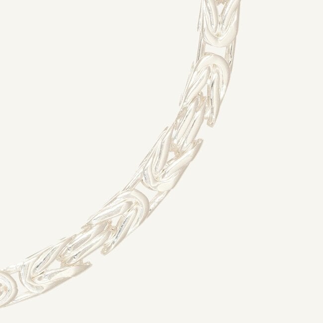 Elegante Zilveren Byzantijnse Schakelarmband