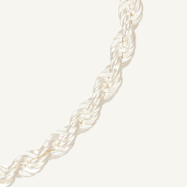 Elegante Zilveren Rope Schakelarmband ca. 3.9 mm