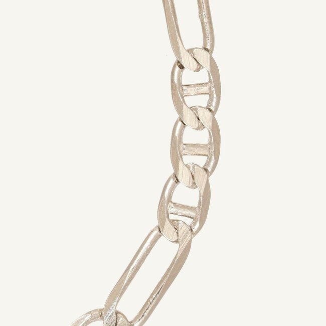 Elegante Zilveren Figaro Mariner Schakelarmband ca. 4.5 mm