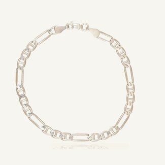 Zilveren Figaro Mariner Armband