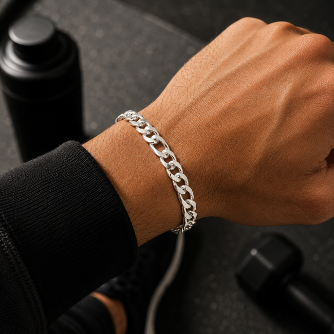 925 zilveren Cuban Link armband hoogglans 22 cm