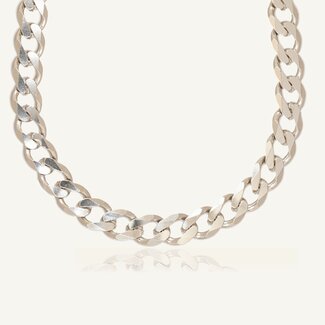 Zilveren Cuban Schakel Ketting