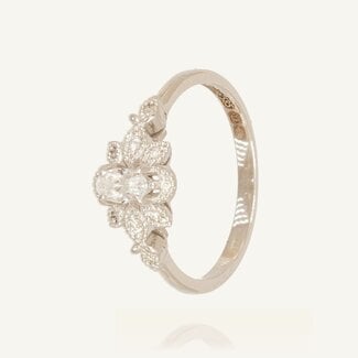Witgouden Diamanten Ring met Ovale Diamant
