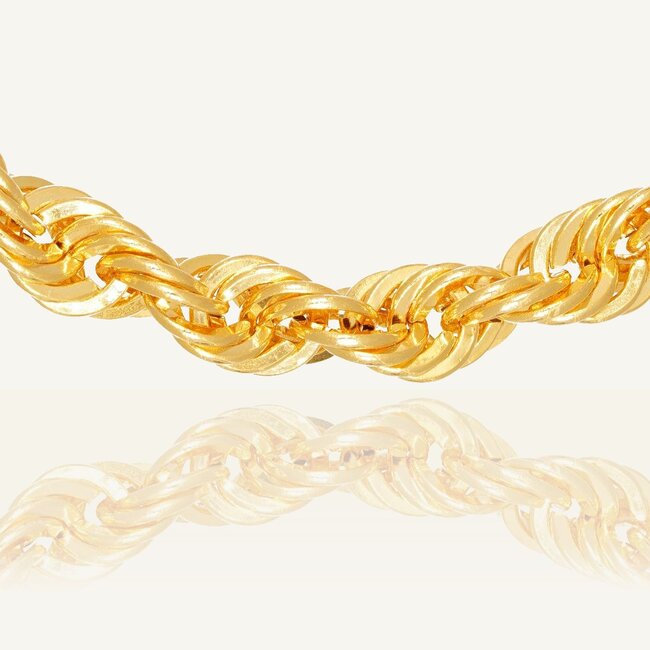 22 Karaat Roodgouden Rope Chain Ketting