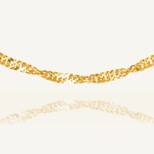 22 Karaat Roodgouden Singapur Ketting