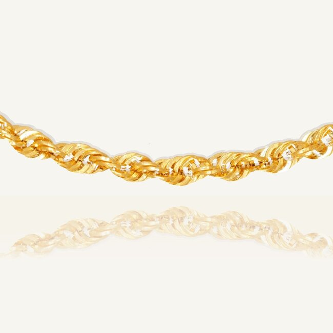 22 Karaat Roodgouden Rope Ketting