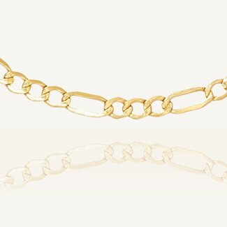Geelgouden Figaro Ketting 60 cm