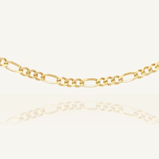 Geelgouden Figaro Ketting 55 cm