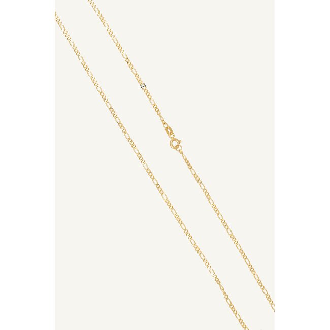 14k geelgouden figaro ketting 55 cm