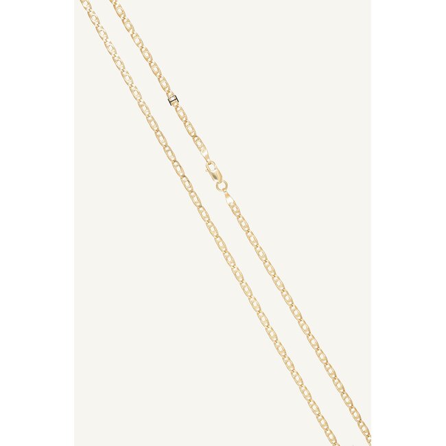 14k geelgouden mariner ketting 55 cm