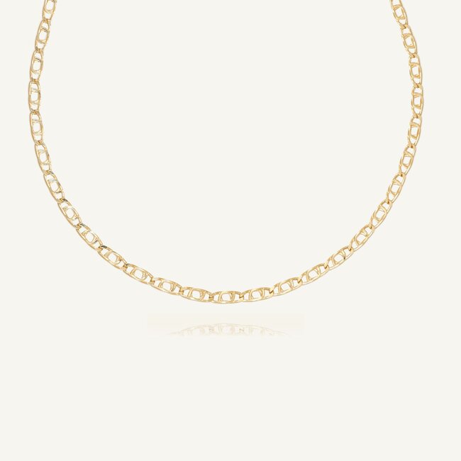 14k geelgouden mariner ketting 55 cm