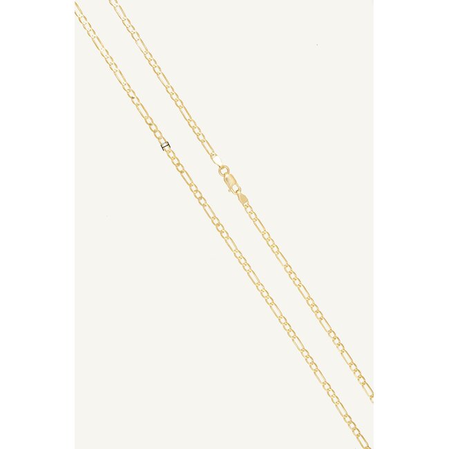 Tijdloze 14k Geelgouden Figaro Schakelketting