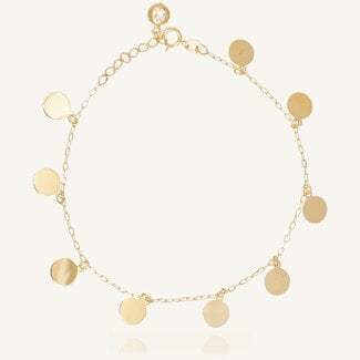 Geelgouden Bedelarmband Rondjes