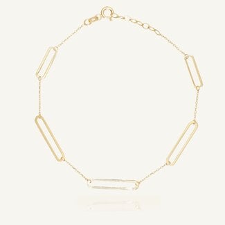 Geelgouden Schakelarmband