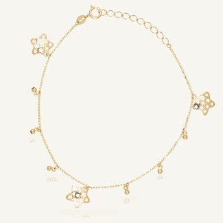 Geelgouden Sterrenarmband  Lange titel