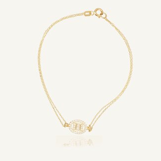 Geelgouden Zirkonia Armband